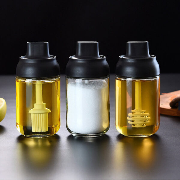 Kitchen Spice Glass Seasoning Jar with Spoon and Lid 250M - Image 9