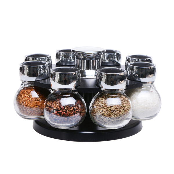 Rotary Seasoning Storage Spice Bottle Rack Kitchen Salt and Pepper Cruet Condiment Set Containers for Spices - Image 2