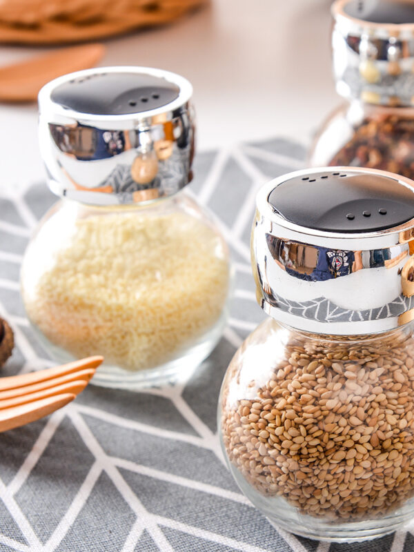 Rotary Seasoning Storage Spice Bottle Rack Kitchen Salt and Pepper Cruet Condiment Set Containers for Spices - Image 5