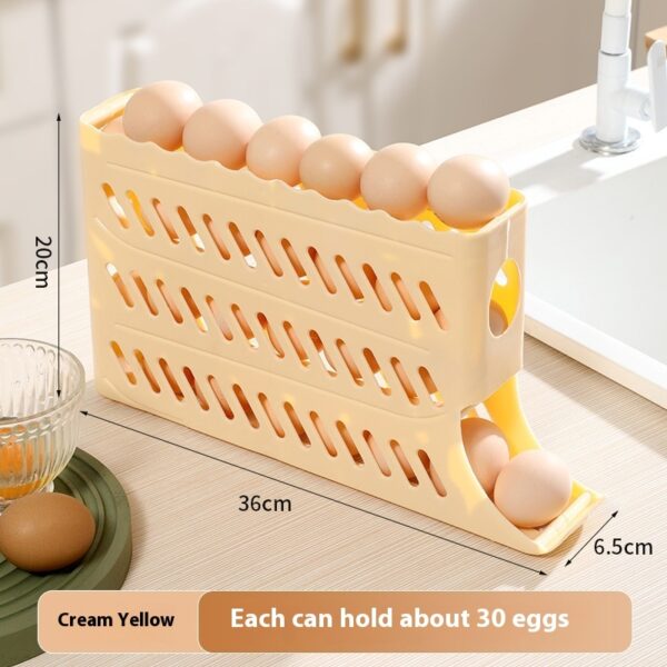 Egg Storage Box Refrigerator Side Door Food Grade Rack Automatic Rolling Fresh-keeping - Image 8