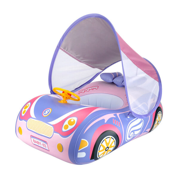 Children's Running Model Swimming Ring With Sun Protection - Image 3