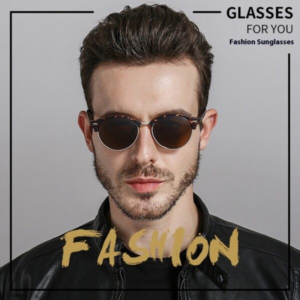 Fashion Polarized Retro Trendy Metal Glasses - Image 2