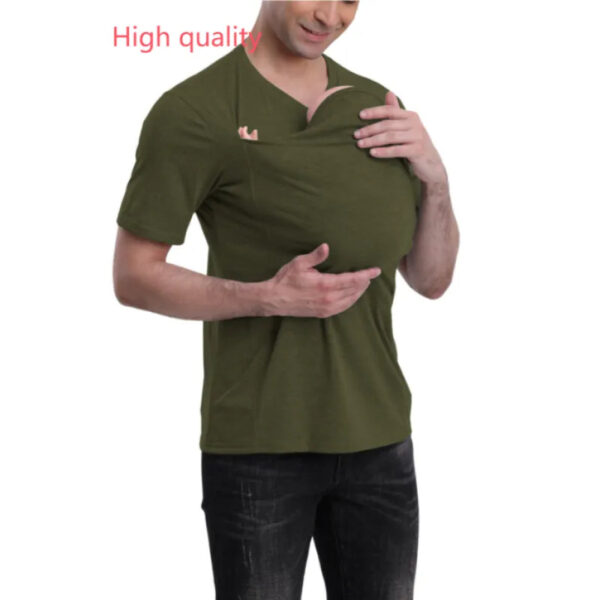 Dad Multifunctional Clothes Kangaroo Mummy Vest Long Sleeve - Image 8