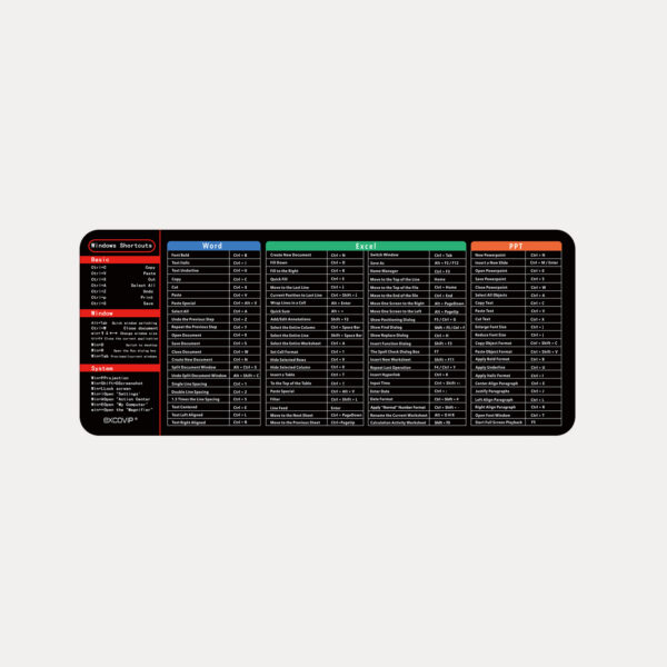 Full English Shortcut Key Mouse Pad Thickened Natural Non-slip - Image 4