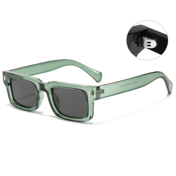European And American Retro Rectangular Small Frame Sunglasses Men's - Image 5