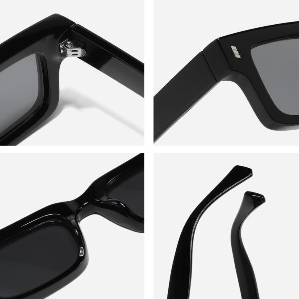 European And American Retro Rectangular Small Frame Sunglasses Men's - Image 4