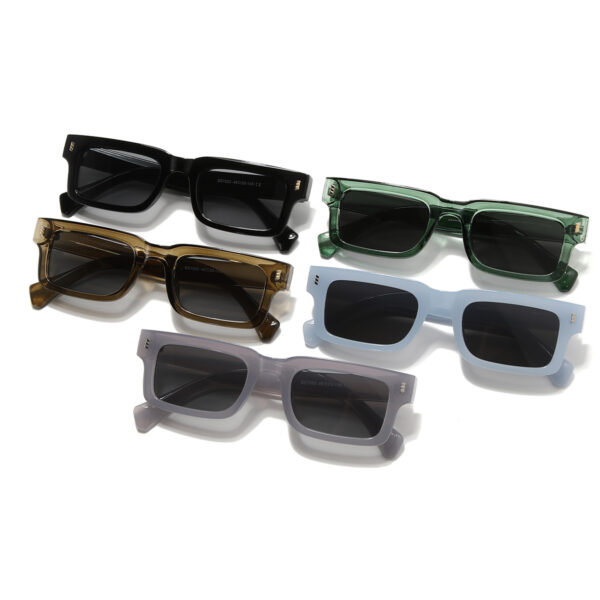 European And American Retro Rectangular Small Frame Sunglasses Men's - Image 3