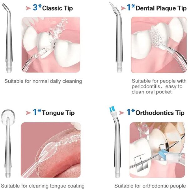 Oral Irrigator 3 Modes USB Rechargeable Water Flosser Portable - Image 6