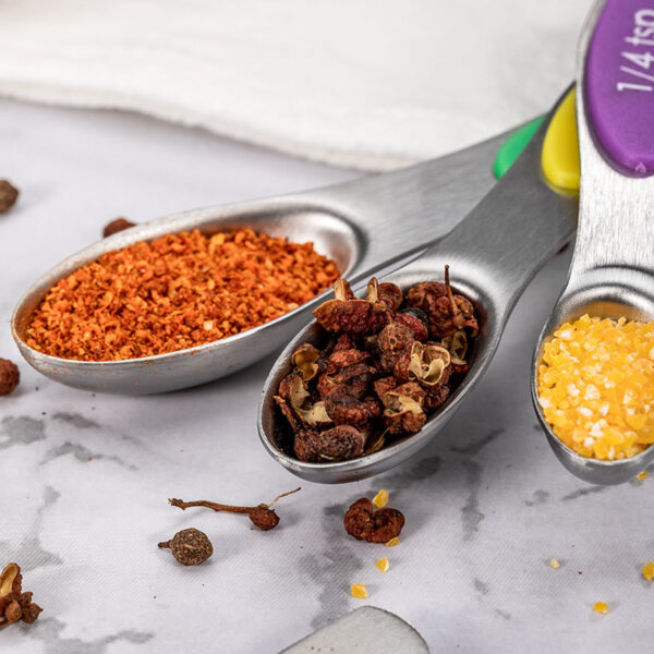 Kitchen Stainless Steel Magnetic Suction Double Head Measuring Spoon 8-piece Set - Image 2