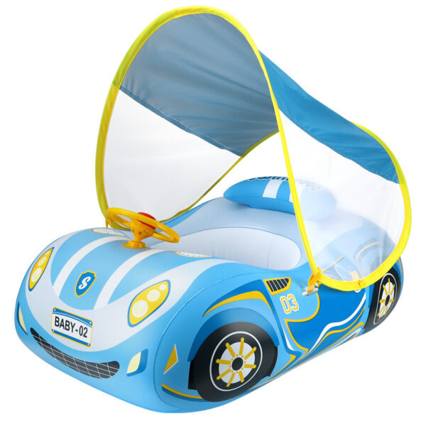 Children's Running Model Swimming Ring With Sun Protection - Image 4