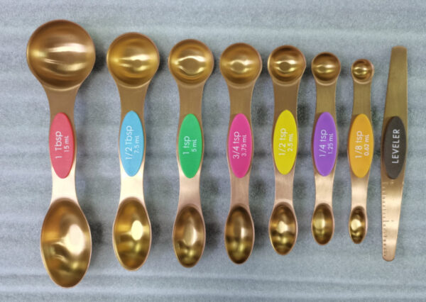 Kitchen Stainless Steel Magnetic Suction Double Head Measuring Spoon 8-piece Set - Image 4
